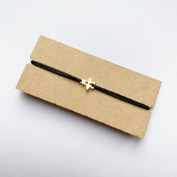 Pro štěstí - šňůrkový náramek se slonem