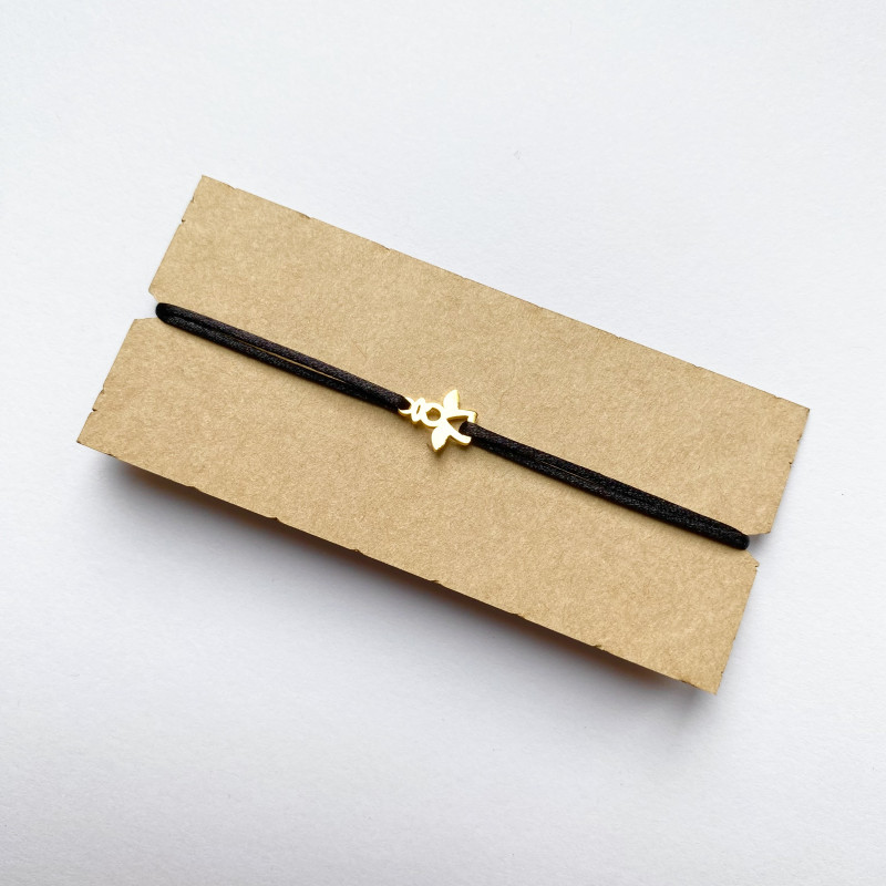 Pro štěstí - šňůrkový náramek se slonem